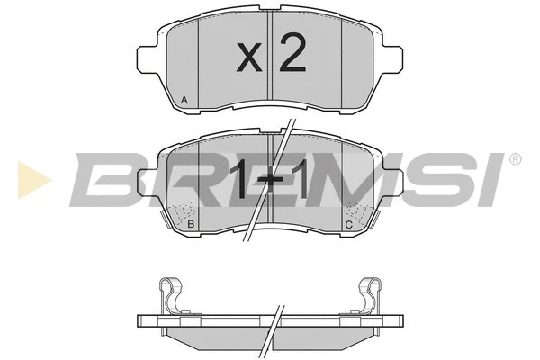 Kit de plaquettes de frein, frein à disque BREMSI BP3316