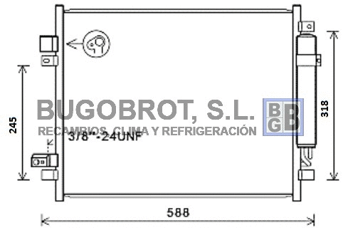 Condenseur, climatisation BUGOBROT 62-DN5428