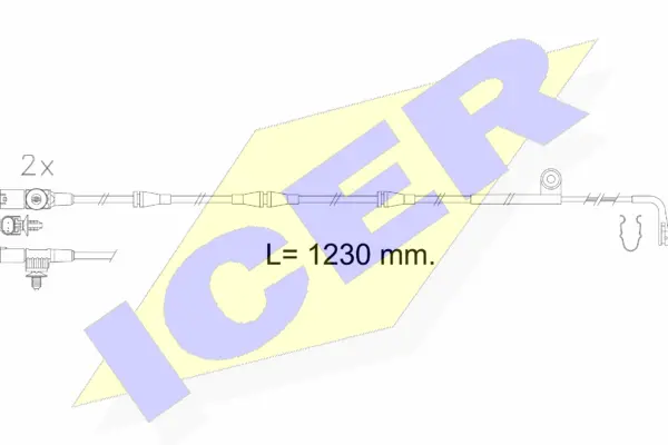 Contact d'avertissement, usure des plaquettes de frein ICER 610616 E C
