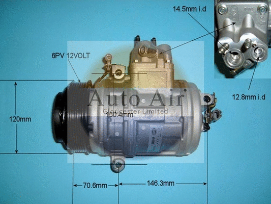 Compresseur, climatisation AUTO AIR GLOUCESTER 14-1034