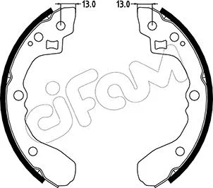 Jeu de mâchoires de frein CIFAM 153-220