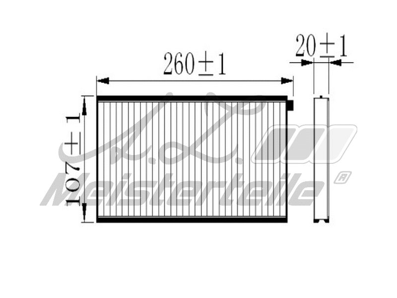 Filtre, air de l'habitacle A.Z. Meisterteile AZMT-41-010-1560