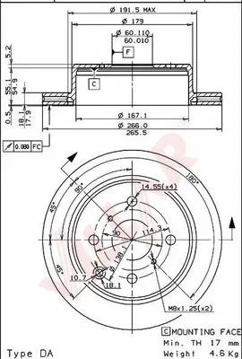 Disque de frein VILLAR 628.1640