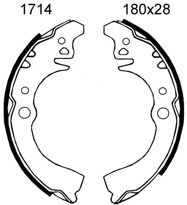 Jeu de mâchoires de frein BSF 01714