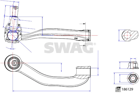 Rotule de barre de connexion SWAG 33 11 0259