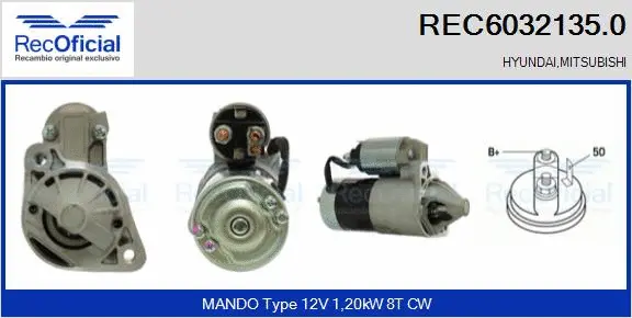 Démarreur RECOFICIAL REC6032135.0