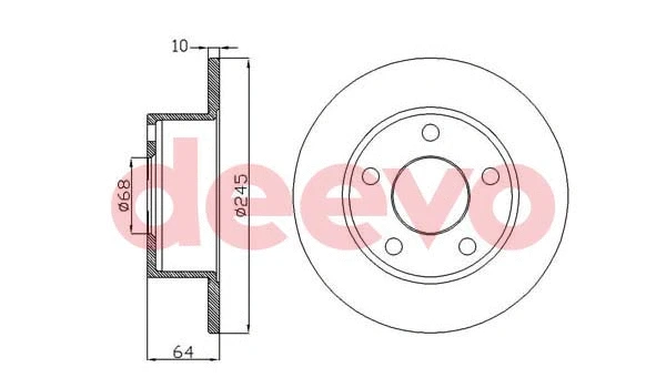 Disque de frein DEEVO BD27800