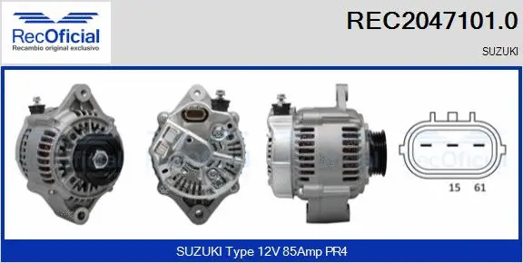 Alternateur RECOFICIAL REC2047101.0