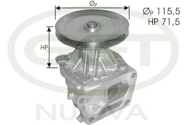 Pompe à eau, refroidissement du moteur GGT PA00178