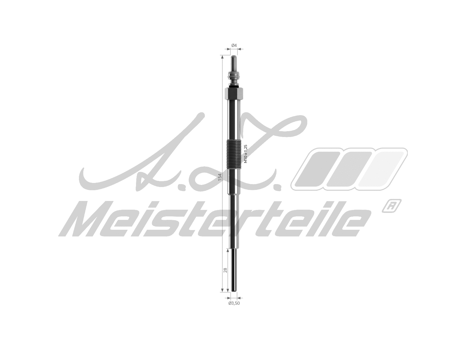 Bougie de préchauffage A.Z. Meisterteile AZMT-49-040-1092