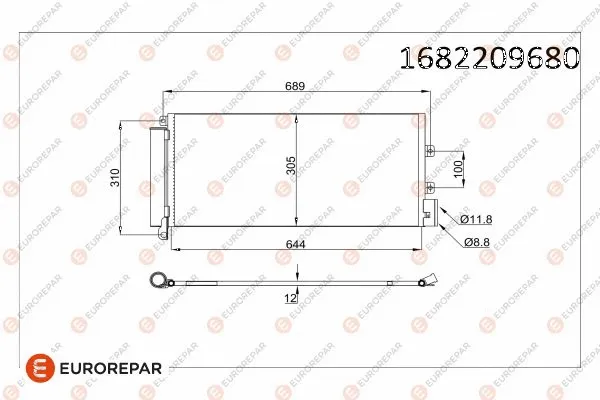 Condenseur, climatisation EUROREPAR 1682209680