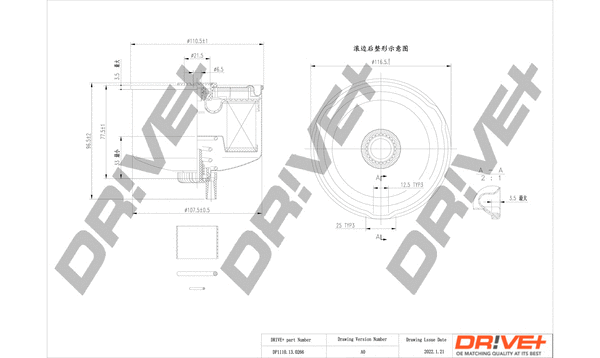 Filtre à carburant Dr!ve+ DP1110.13.0266