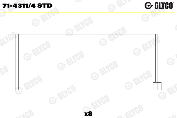 Coussinet de tête de bielle GLYCO 71-4311/4 STD