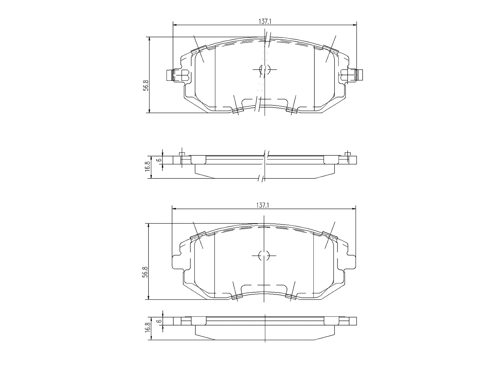 Kit de plaquettes de frein, frein à disque A.Z. Meisterteile AZMT-44-022-1180