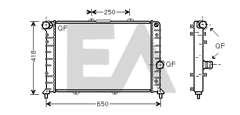 Radiateur, refroidissement du moteur EACLIMA 31R40009
