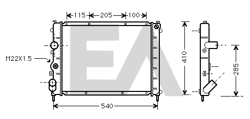 Radiateur, refroidissement du moteur EACLIMA 31R60113