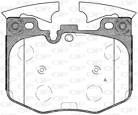 Kit de plaquettes de frein, frein à disque OPEN PARTS BPA1711.00