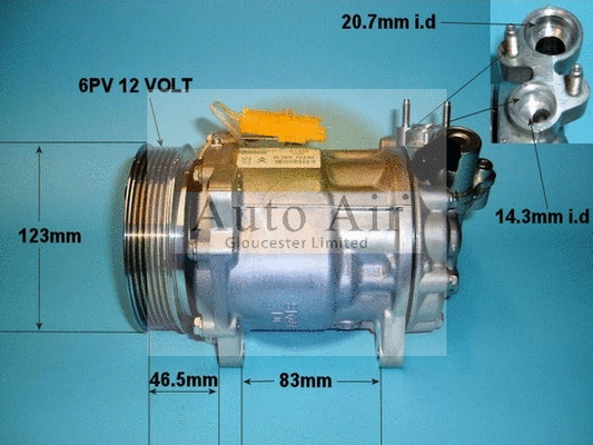 Compresseur, climatisation AUTO AIR GLOUCESTER 14-0269