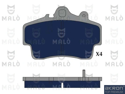Kit de plaquettes de frein, frein à disque AKRON-MALÒ 1051272