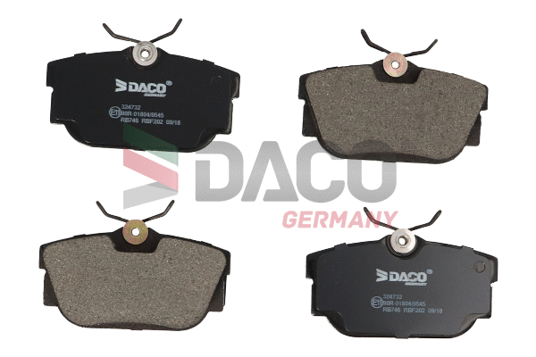 Kit de plaquettes de frein, frein à disque DACO Germany 324732