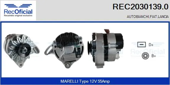 Alternateur RECOFICIAL REC2030139.0