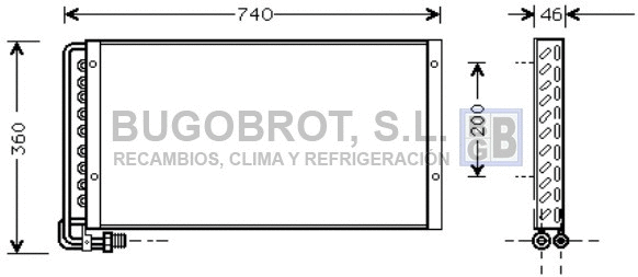 Condenseur, climatisation BUGOBROT 62-MN5013