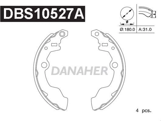 Jeu de mâchoires de frein DANAHER DBS10527A