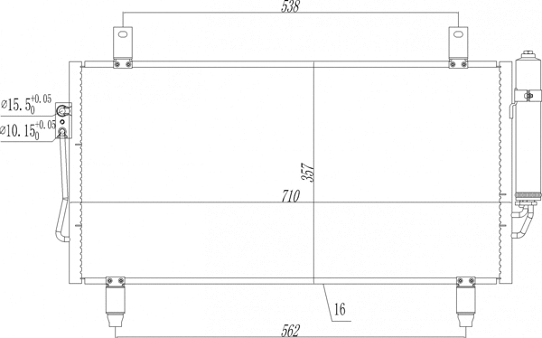 Condenseur, climatisation HART 621 621