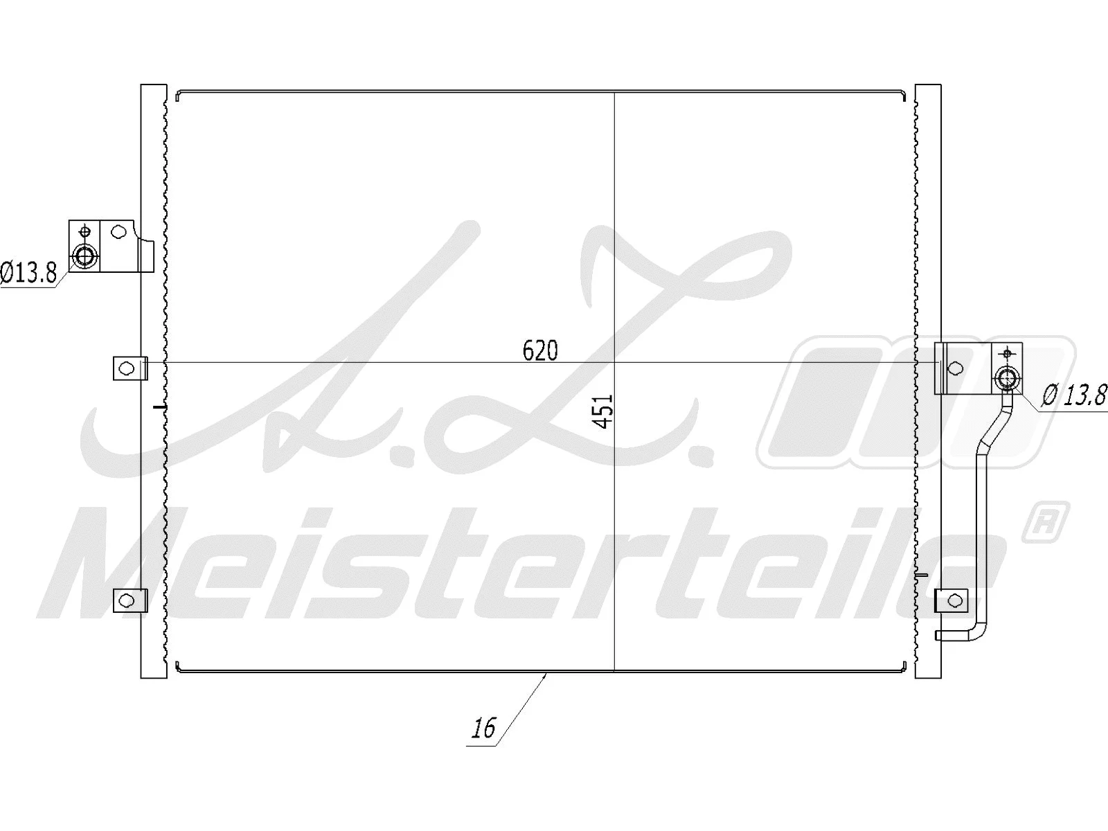 Condenseur, climatisation A.Z. Meisterteile AZMT-45-030-1533