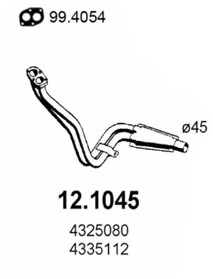 Tuyau d'échappement ASSO 12.1045