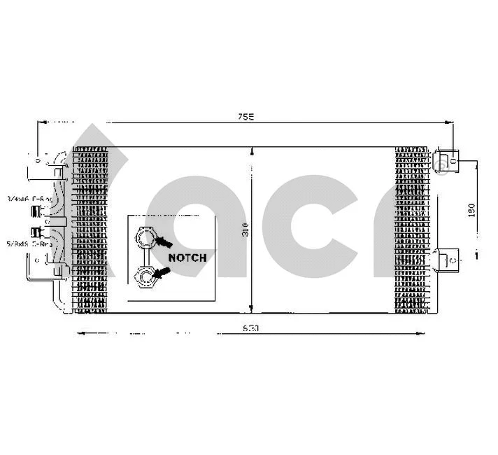 Condenseur, climatisation ACR 300200