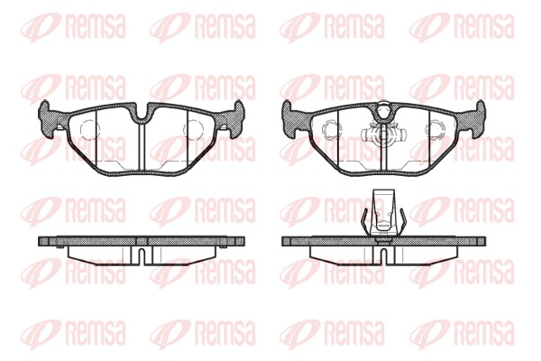 Kit de plaquettes de frein, frein à disque REMSA 0265.15