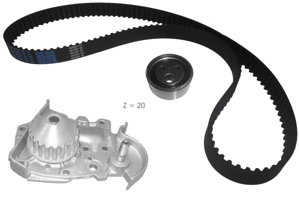 Pompe à eau + kit de courroie crantée TECDRIVE TKPE0065