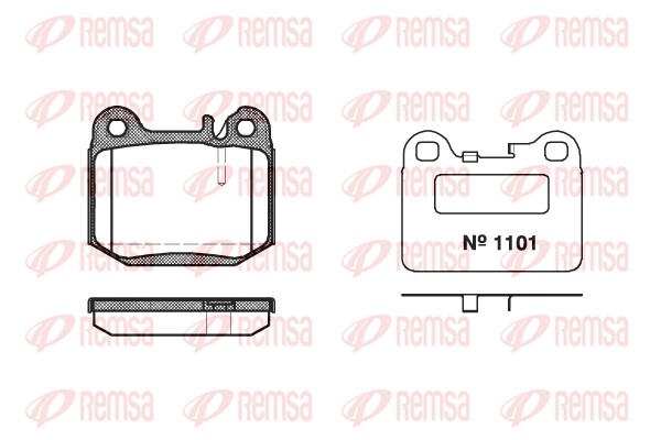 Kit de plaquettes de frein, frein à disque REMSA 0014.40