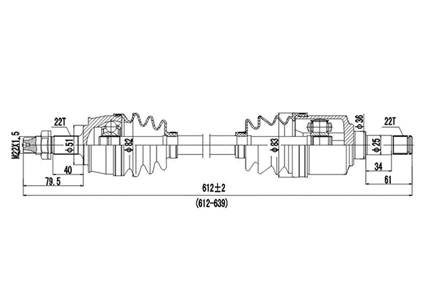 Arbre de transmission DYNAMATRIX DDS217032