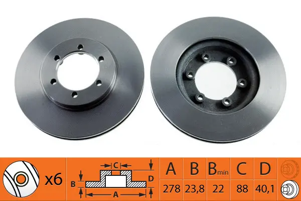 Disque de frein SB BR12102T