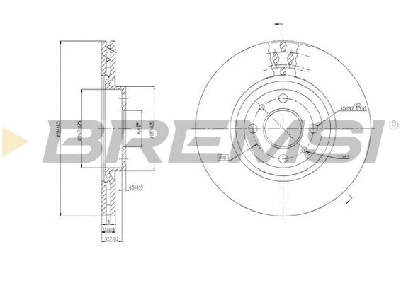 Disque de frein BREMSI CD6252V
