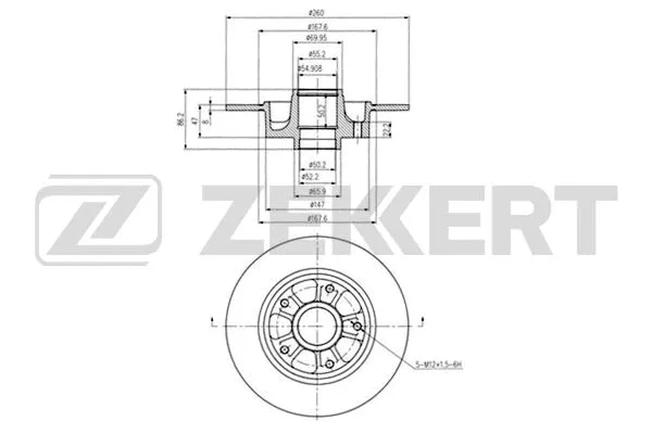 Disque de frein ZEKKERT BS-5877BZ