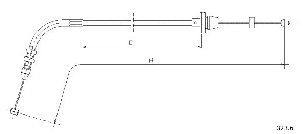 Câble d'accélération CABOR 323.6