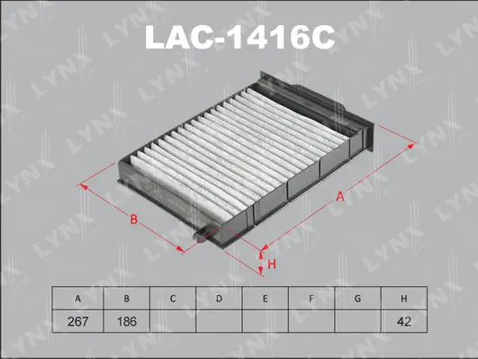 Filtre, air de l'habitacle LYNXAUTO LAC-1416C