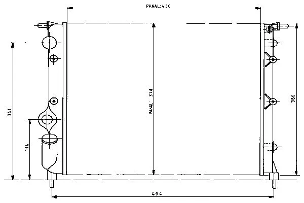 Radiateur, refroidissement du moteur ORDONEZ 1020417815