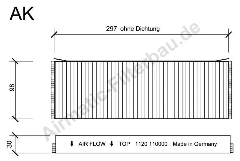 Filtre, air de l'habitacle AIRMATIC Filterbau IF1120SB