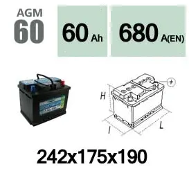 Batterie de démarrage Technika AGM60