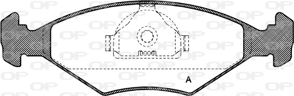 Kit de plaquettes de frein, frein à disque OPEN PARTS BPA0281.10