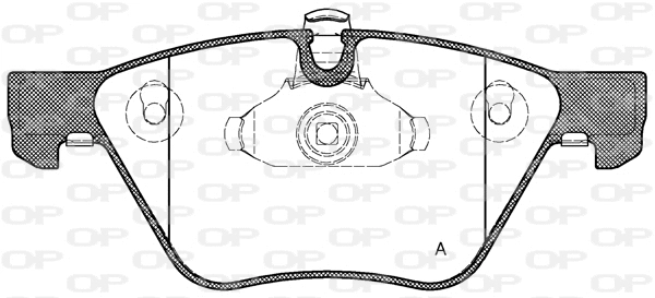 Kit de plaquettes de frein, frein à disque OPEN PARTS BPA1052.00