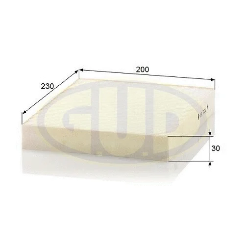 Filtre, air de l'habitacle G.U.D. GCF23003