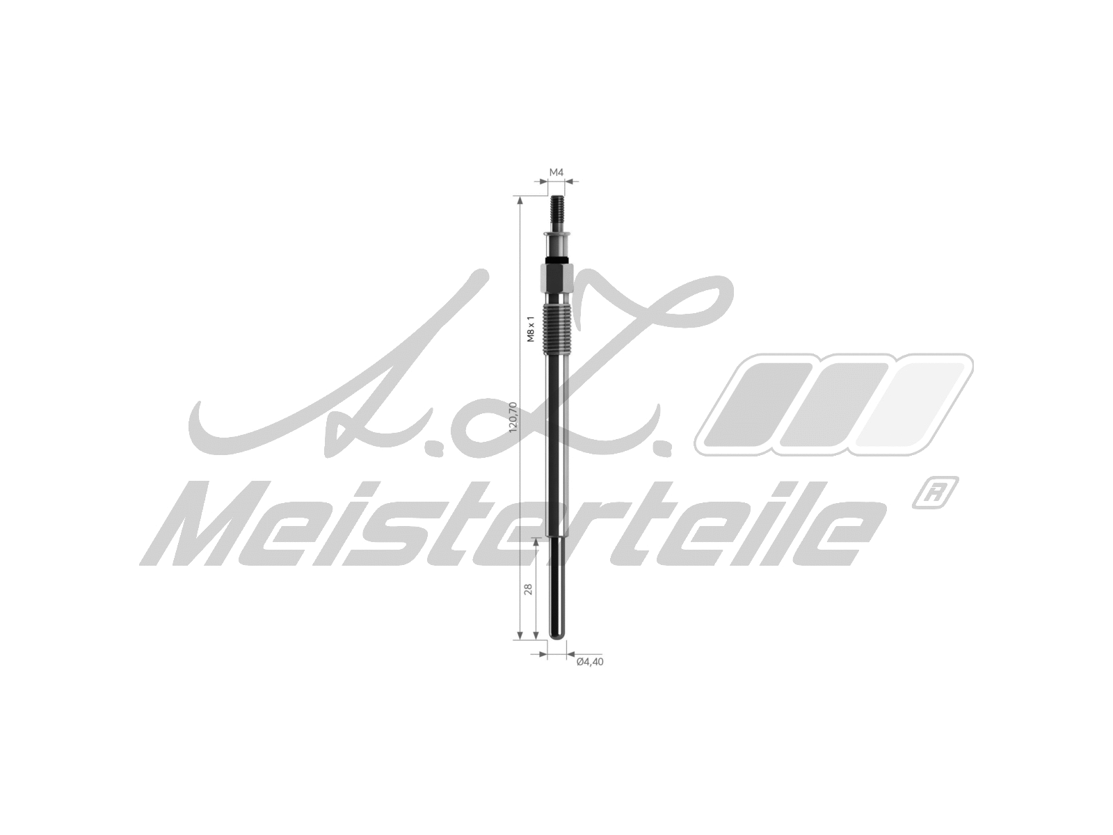 Bougie de préchauffage A.Z. Meisterteile AZMT-49-040-1041