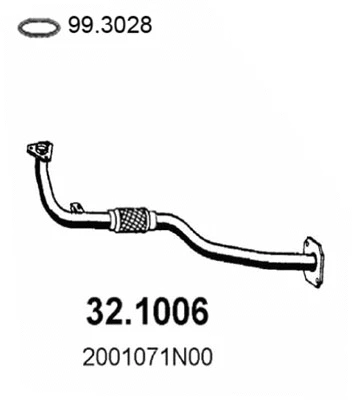 Tuyau d'échappement ASSO 32.1006