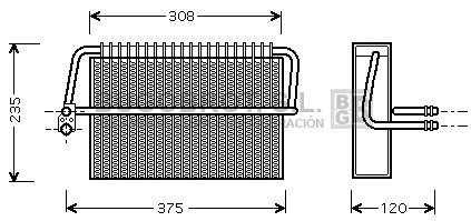 Évaporateur climatisation BUGOBROT 70-MSV326