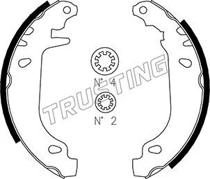 Jeu de mâchoires de frein TRUSTING 022.032